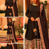 Black Occasionally Roman Silk Gown