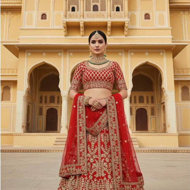 Adorn Embroidered Wedding Lehenga