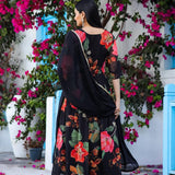 Black Flower Printed Suit Collection