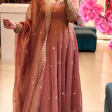 Stunning Crunchy Silk Anarkali Gown