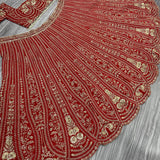 Premium Red Boomer Silk Lehenga