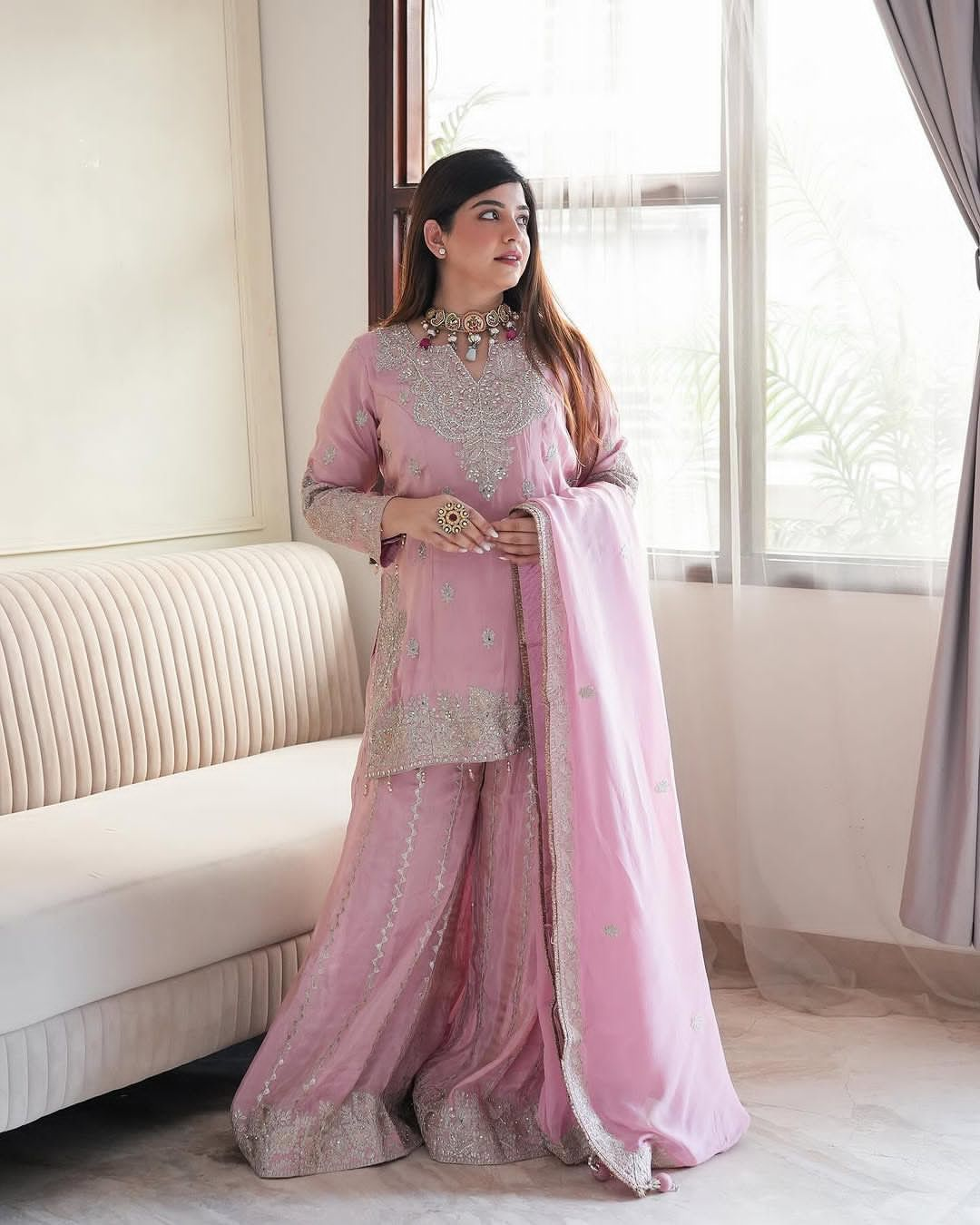 Heavy Chinon Silk Gharara Collection