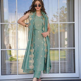 Stylish Viscose Zari Straight Suit