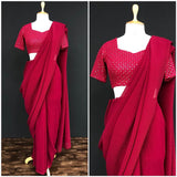 Reddis Gorgette  Saree