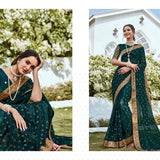 Fancy shimmer fabrics saree