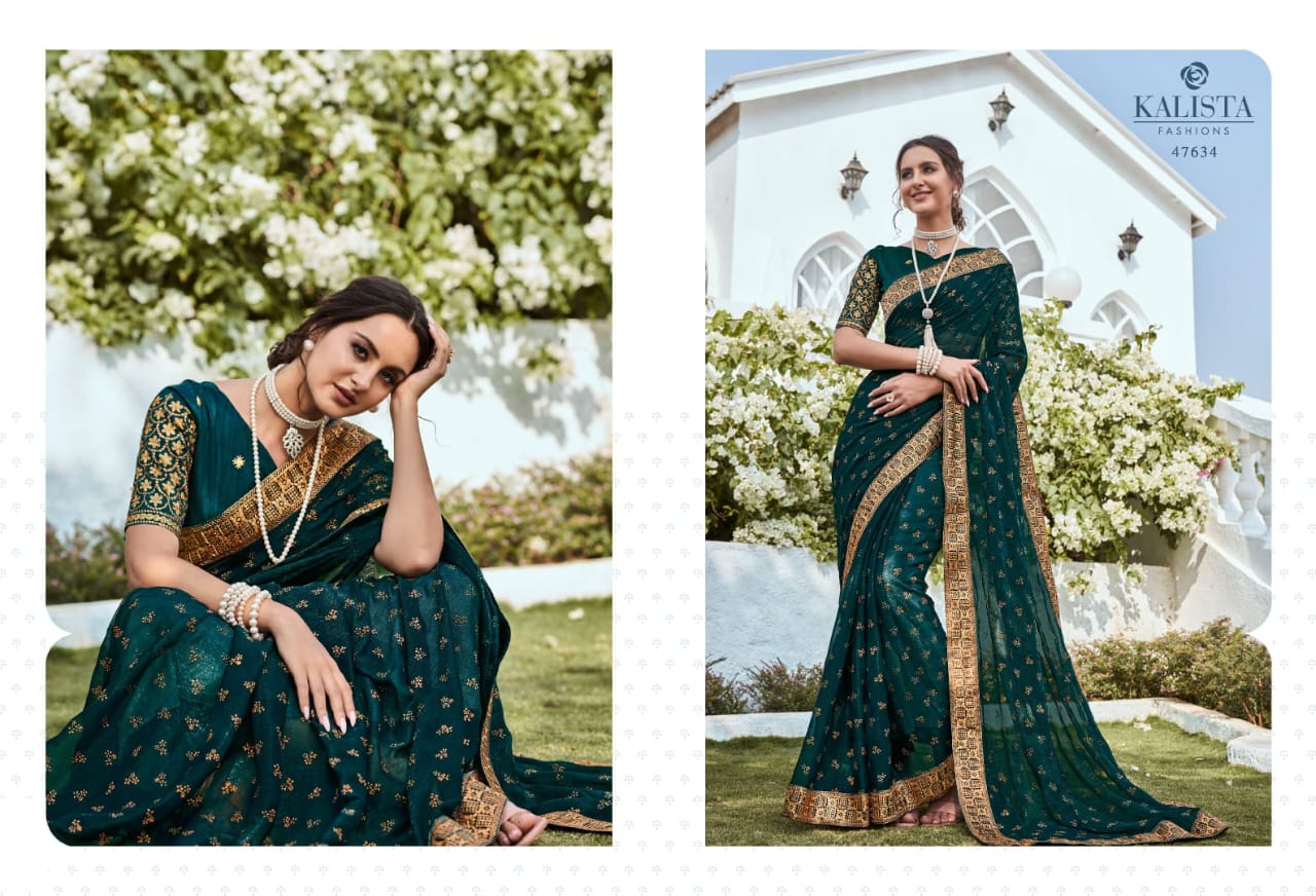 Fancy shimmer fabrics saree