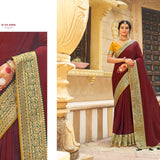 Blooming Vichitra Silk Fancy Saree