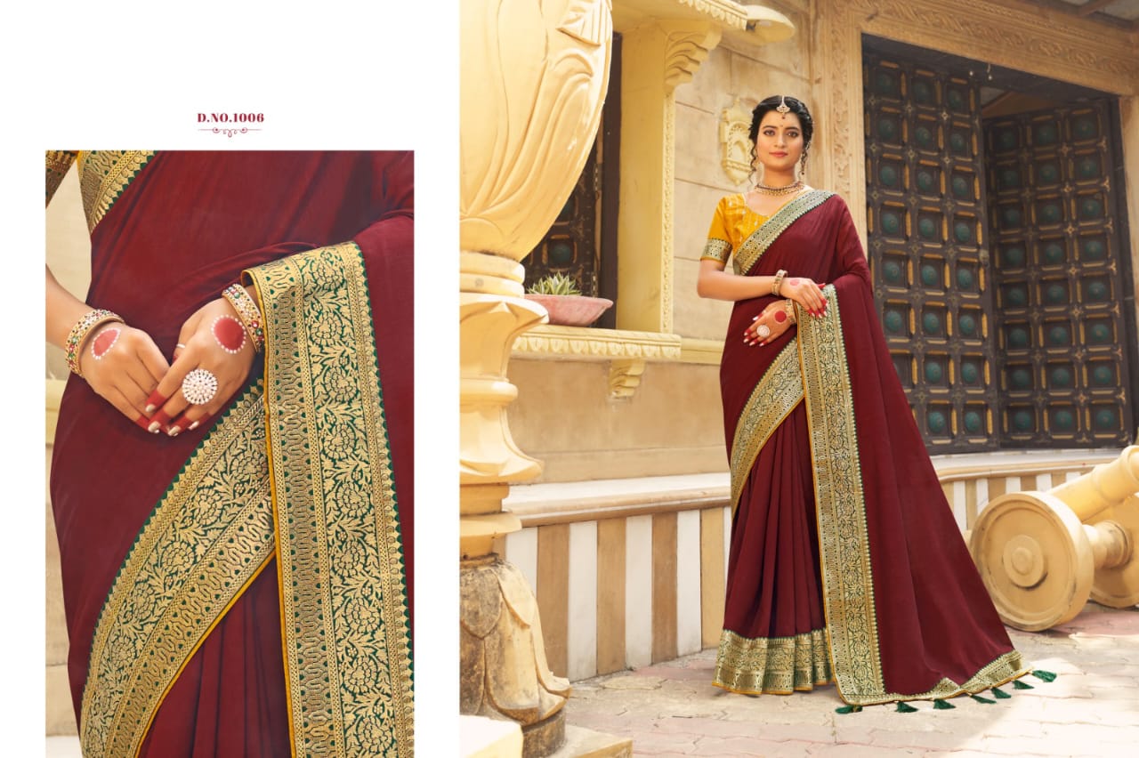 Blooming Vichitra Silk Fancy Saree