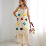 Trendy Khadi Cotton Mirror Suit