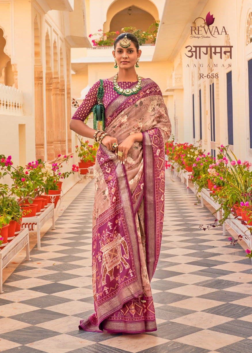 Partywear shiffon silk saree