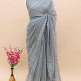 Beautifull Heavy Embroidered Saree