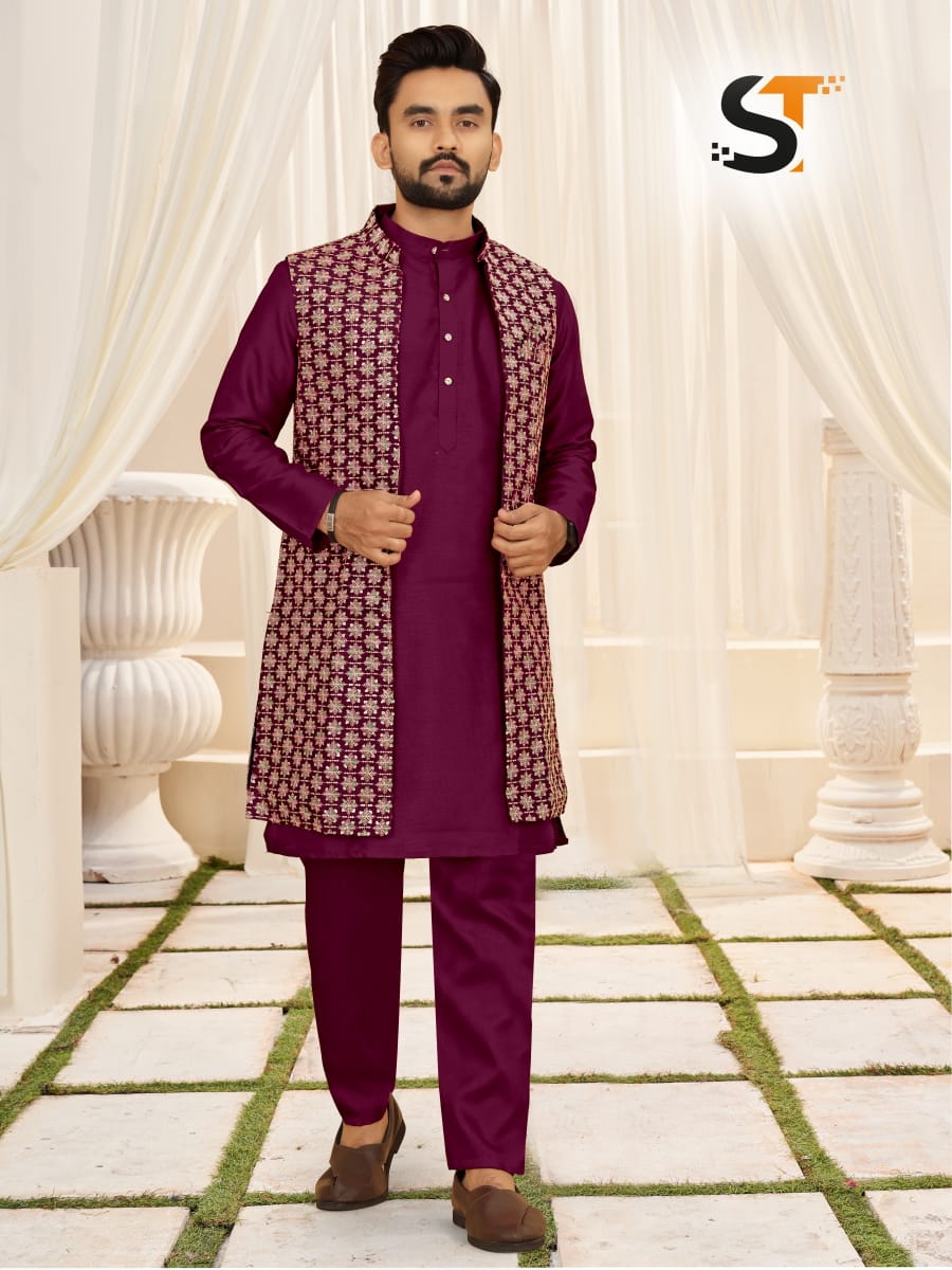 Heavy Banglori Silk Men's Kurta