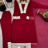 Maroon  Designer Pakistani Suit