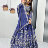 Heavy Embroidered Georgette Lehenga