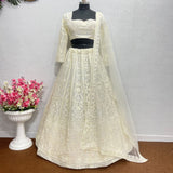 HEAVY SEQUINS WORK SOFT NET  LEHENGAS