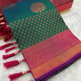 Soft Silk Saree With Zari Weaving