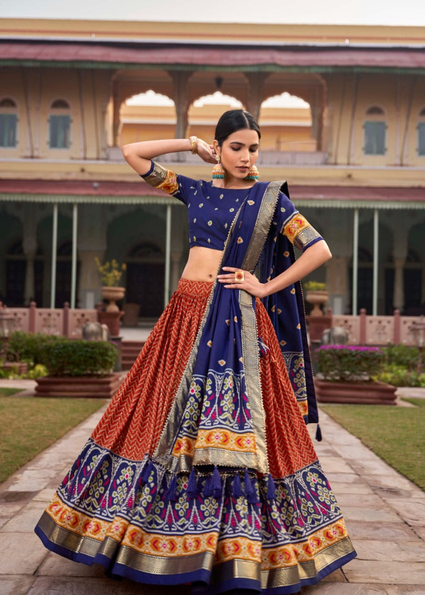 Treditional Tussar Silk Lehenga