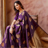 Soft lichi silk saree