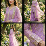 Premium Embroidered Top Plazzo