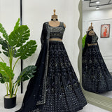 Occasionaly Black Sequnace Work Lehenga Choli