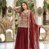 Designer Embroidered Top Lehenga