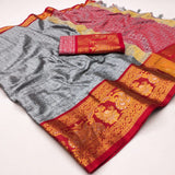 Aura Plain Soft Silk Saree