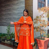 Orange Heavy Top Lehenga Collection