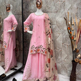 Pink Heavy Chinon Silk Suit Collection