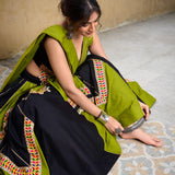 Traditional Chitra Cotton Gamthi Work Lehenga