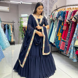 Dark Blue Traditional Lehenga Choli