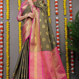 Lichi Silk Zari Woven Saree