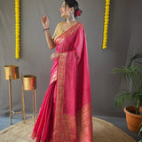 Soft Copper weaving  Saree