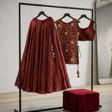 Beautiful Crunchy Silk Kurta Lehenga