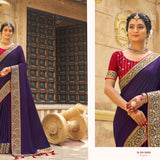 Blooming Vichitra Silk Fancy Saree