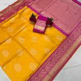 Beautiful Art Silk Yellow Saree