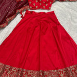 Festive Attire Red Lehenga Choli