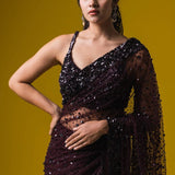 Black Bollywood Sequance Saree