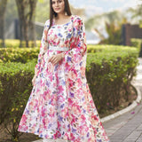 Pure Organza Silk Anarkali Gown