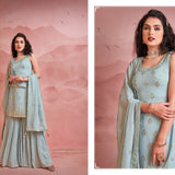 Premium Bridal Sequin Work Sharara Style Salwar Kameez