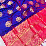 Beautiful Soft Chakrani Silk sareeGolden