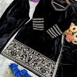 Designer Black Velvet Suit Collection