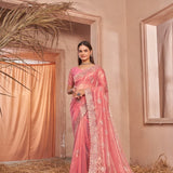 Summer Silver Net Saree