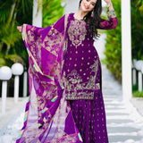 Purple Dazzling Bridal Suit
