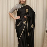 Beautiful  Pure Smooth satin Saree