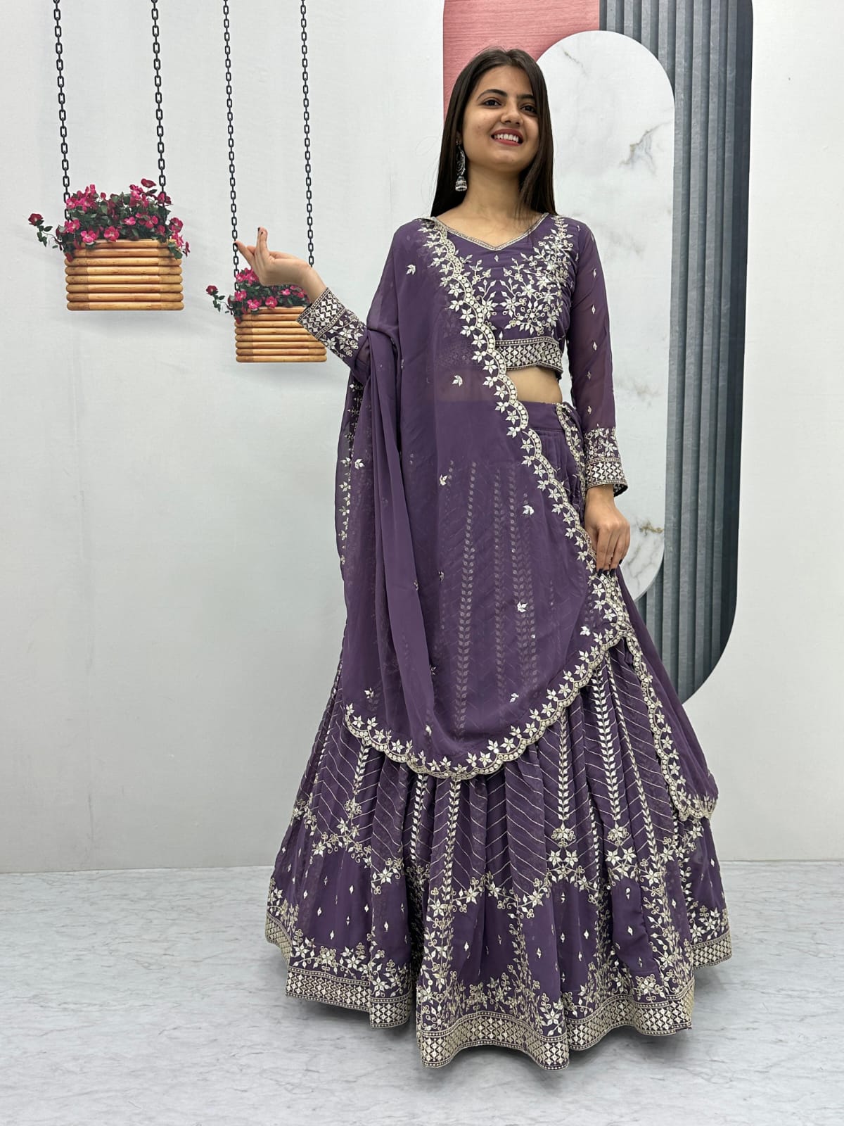 Occasionally Heavy Georgette Lehenga