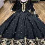 Black Natural Creap Gown