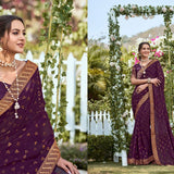 Fancy shimmer fabrics saree