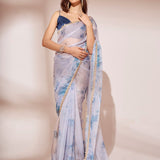 Charming White Organza Saree Collection