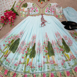 Designer Party Wear Look Heavy Embroidery Work Gown