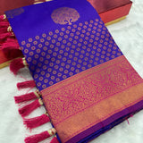 Soft Silk Saree With Zari Weaving